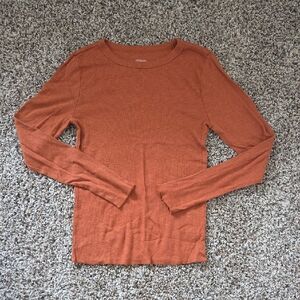 Wild Fable Orange Ribbed Long Sleeve